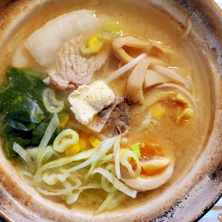 糖質制限の切り札!味噌バターラーメン風みそ汁